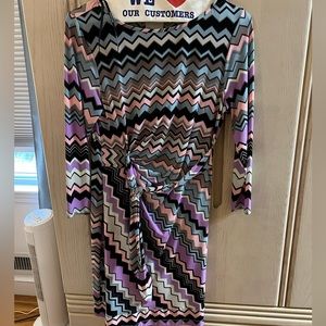 Donna Morgan chevron dress